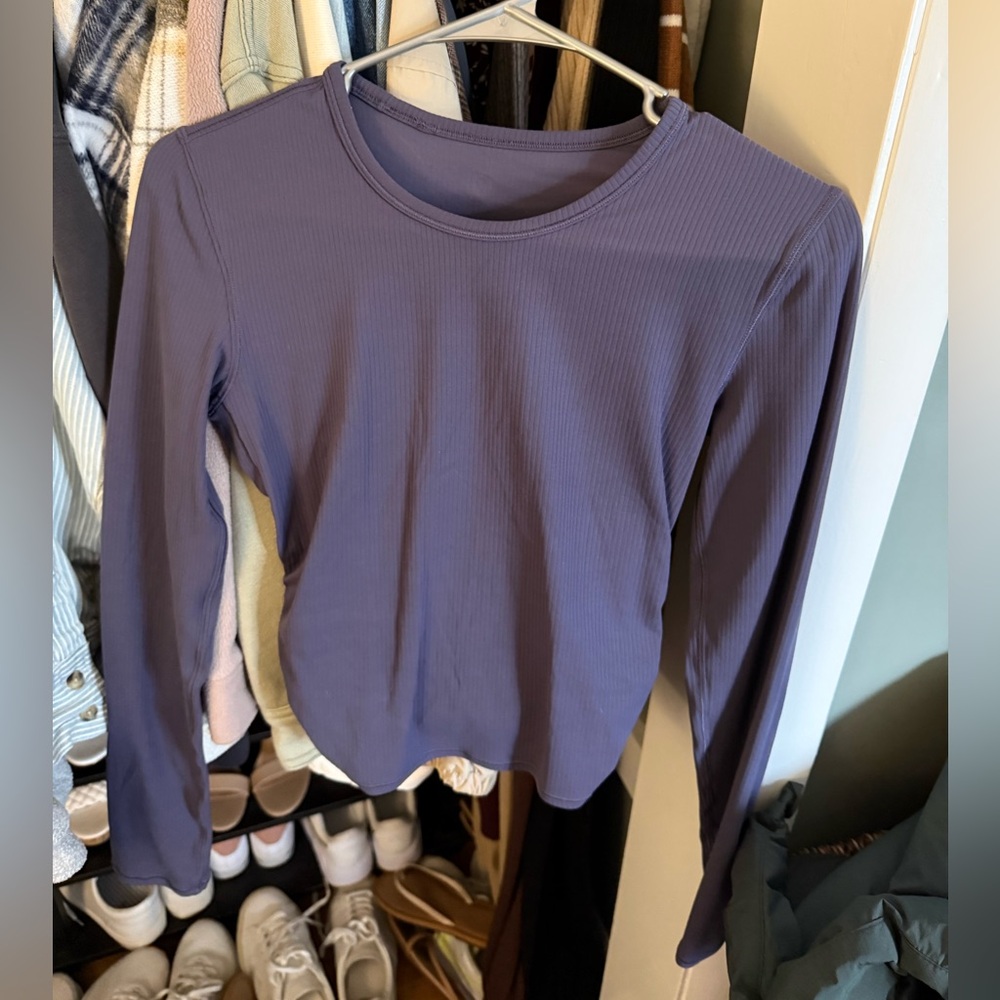 Lululemon all it takes back twist ribbed long sleeve shirt